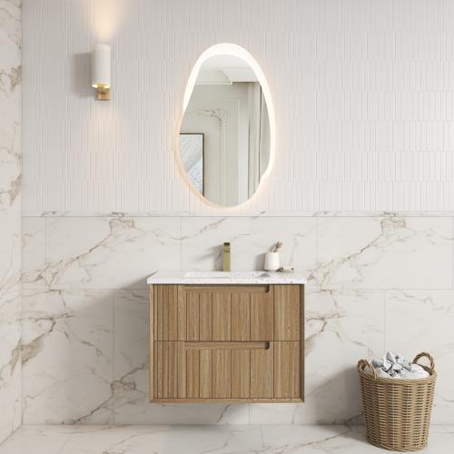 VANITIES - Voulari Framed Wall Hung Vanity - 750mm