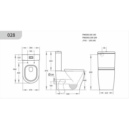 TOILETS - Zues Bidet Toilet Suite - 